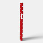 Weiße Polka Dots Muster auf festlichem Rot Case-Mate iPhone Hülle (Rückseite / Rechts)