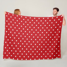 Weiße Polka Dots Muster auf festlichem Rot