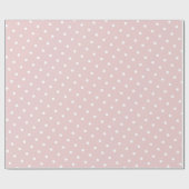 Weiße Polka Dots Trend Pastellfarben Vorlage Geschenkpapier (Flach)