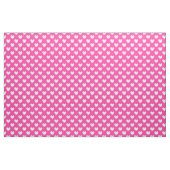 Weiße Polka-Herzen auf Fuchsienrosa Stoff (Yard (91,4 cm))