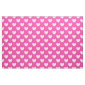 Weiße Polka-Herzen auf Fuchsienrosa Stoff (Fat Quarter (45,7 x 55,9 cm))