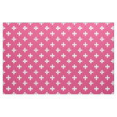 Weiße Polka-Kreuze auf Fuchsia Stoff (Fat Quarter (45,7 x 55,9 cm))