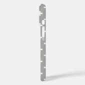 Weiße Polka kreuzt grau Case-Mate iPhone Hülle (Rückseite / Links)