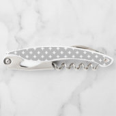 Weiße Polka kreuzt grau Kellnermesser (Vorderseite)
