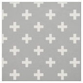 Weiße Polka kreuzt grau Stoff (Muster)