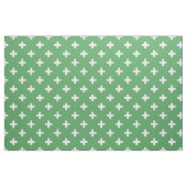 Weiße Polka kreuzt grün Stoff (Fat Quarter (45,7 x 55,9 cm))