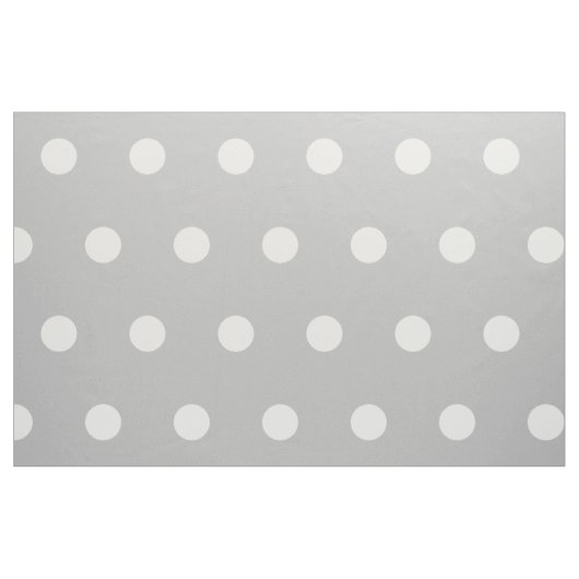 Weiße Polka-Punkte auf Asche Grau Stoff (Fat Quarter (45,7 x 55,9 cm))