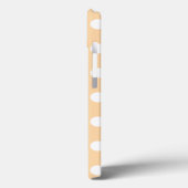 Weiße Polka Punkte auf beige Case-Mate iPhone Gehä Hülle (Rückseite / Links)