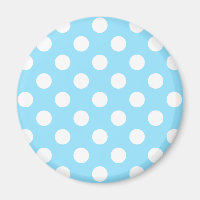 Weiße Polka-Punkte auf blass blau