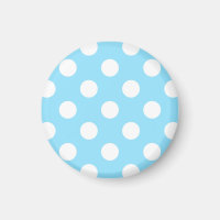 Weiße Polka-Punkte auf blass blau