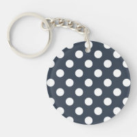 Weiße Polka-Punkte auf blau-grau