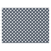 Weiße Polka-Punkte auf blau-grau Tischdecke (Vorderseite (Horizontal))