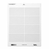 Weiße Polka-Punkte auf dem hellgrauen Versandschil (Vorne)