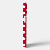 Weiße Polka Punkte auf dem roten Fall Case-Mate iP iPhone Hülle (Rückseite / Rechts)