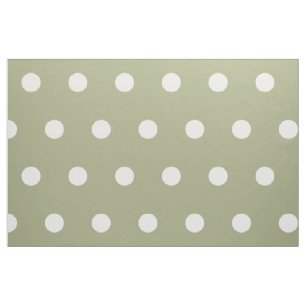 Weiße Polka-Punkte auf der Seite Grün Stoff