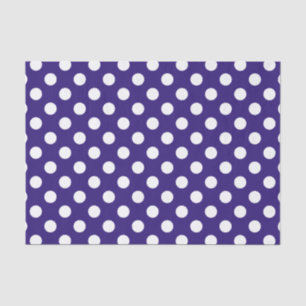 Weiße Polka-Punkte auf dunkelblau Seidenpapier