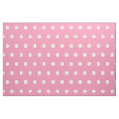 Weiße Polka-Punkte auf glücklichem Rosa Stoff (Yard (91,4 cm))