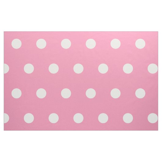 Weiße Polka-Punkte auf glücklichem Rosa Stoff (Fat Quarter (45,7 x 55,9 cm))