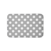 Weiße Polka-Punkte auf grau Badematte (Vorderseite)