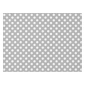 Weiße Polka-Punkte auf grau Tischdecke (Vorderseite (Horizontal))
