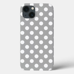Weiße Polka Punkte auf grauem Fall Case-Mate iPhon Case-Mate iPhone Hülle