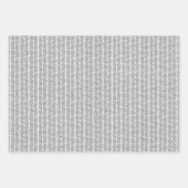 Weiße Polka Punkte auf Imitaten Rustikale, graue K Geschenkpapier Set (Vorderseite 2)