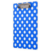 Weiße Polka Punkte auf königsblau Klemmbrett (Links)
