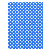 Weiße Polka Punkte auf königsblau Tischdecke (Vorderseite)