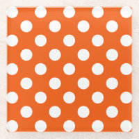 Weiße Polka-Punkte auf Orange