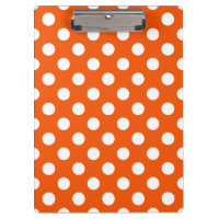 Weiße Polka-Punkte auf Orange
