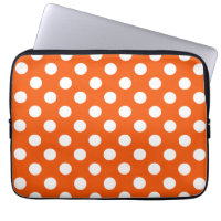 Weiße Polka-Punkte auf Orange