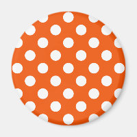 Weiße Polka-Punkte auf Orange
