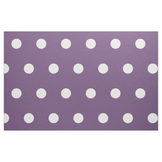 Weiße Polka-Punkte auf Pflaumen Stoff (Fat Quarter (45,7 x 55,9 cm))