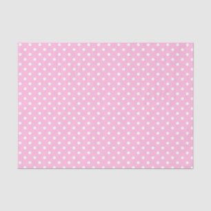 Weiße Polka-Punkte auf Rosa Seidenpapier