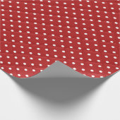 weiße Polka Punkte auf rot Geschenkpapier (Ecke)