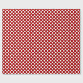 weiße Polka Punkte auf rot Geschenkpapier (Flach)