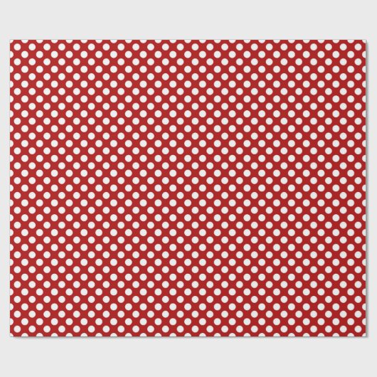 weiße Polka Punkte auf rot Geschenkpapier (Flach)