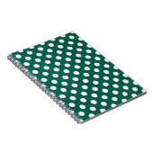 Weiße Polka-Punkte auf Salbei grün Notizblock (Rechte Seite)