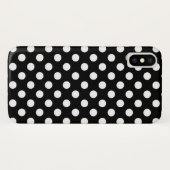 Weiße Polka Punkte auf schwarz Case-Mate iPhone Hülle (Rückseite (Horizontal))
