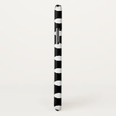 Weiße Polka Punkte auf schwarz Case-Mate iPhone Hülle (Hinten/Rechts)