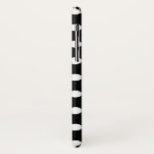 Weiße Polka Punkte auf schwarz Case-Mate iPhone Hülle (Hinten/Links)
