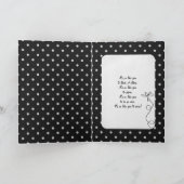 Weiße Polka Punkte auf schwarz danke (Innenseite)