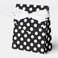 Weiße Polka Punkte auf schwarz