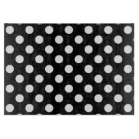 Weiße Polka Punkte auf schwarz