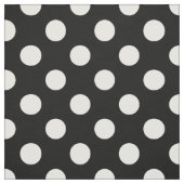 Weiße Polka Punkte auf schwarz Stoff (Muster)
