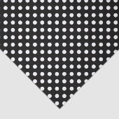 Weiße Polka-Punkte auf schwarzem Hintergrund Seidenpapier (Ausschnitt)