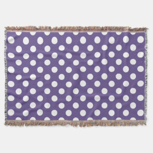 Weiße Polka-Punkte auf Ultraviolett Decke