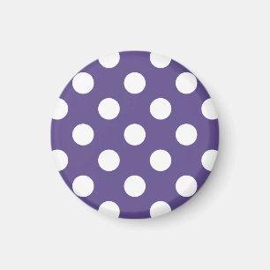 Weiße Polka-Punkte auf Ultraviolett Magnet