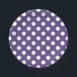 Weiße Polka-Punkte auf Ultraviolett Pappteller<br><div class="desc">Pantone's Farbe des Jahres für 2018 ist ultraviolett.</div>