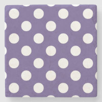 Weiße Polka-Punkte auf Ultraviolett